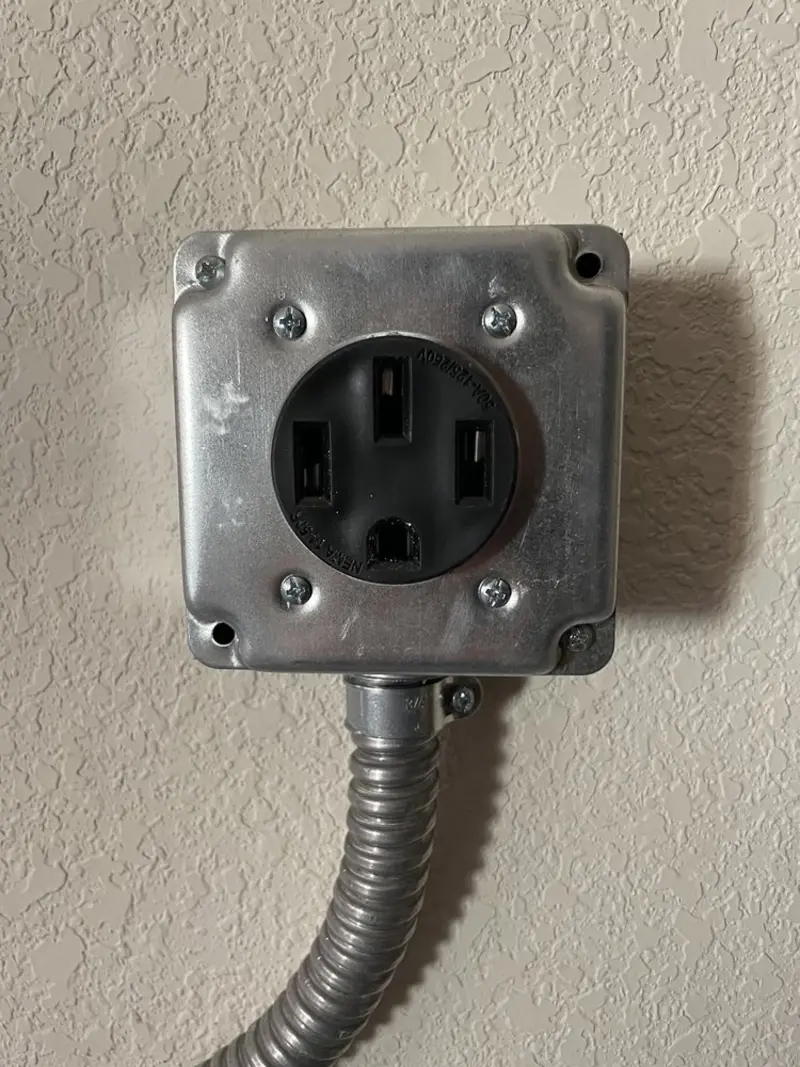 NEMA 14-50 outlet installed for Smart Home Electrical in Rollingwood